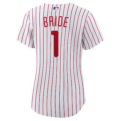 Women's Nike White Philadelphia Phillies #1 Bride Home Replica Jersey