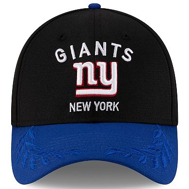 Men's New Era Black/Royal New York Giants 2025 NFL Draft 39THIRTY Flex Hat