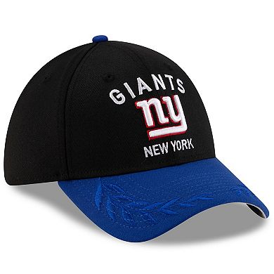 Men's New Era Black/Royal New York Giants 2025 NFL Draft 39THIRTY Flex Hat