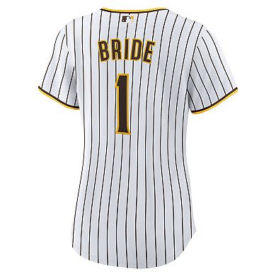 Women's Nike White San Diego Padres #1 Bride Home Replica Jersey