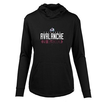 Women's Levelwear Nathan MacKinnon Black Colorado Avalanche Vivid Tracer Name & Number Pullover Hoodie