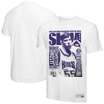 Men's Mitchell & Ness Jason Williams White Sacramento Kings SLAM Gradient T-Shirt
