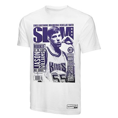 Men's Mitchell & Ness Jason Williams White Sacramento Kings SLAM Gradient T-Shirt