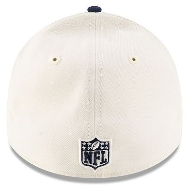 Men's New Era Cream/College Navy Seattle Seahawks 2025 NFL Draft 39THIRTY Flex Hat