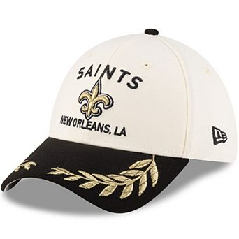 Men's New Era Cream/Black New Orleans Saints 2025 NFL Draft 39THIRTY Flex Hat