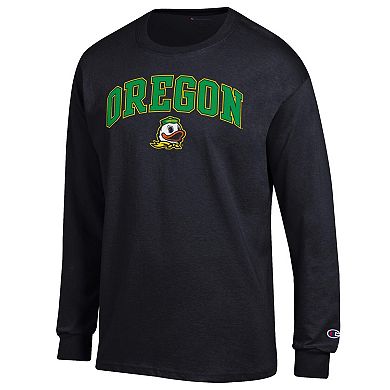 Men's Champion Black Oregon Ducks Arch Over Logo Long Sleeve T-Shirt