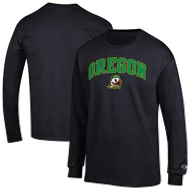 Men's Champion Black Oregon Ducks Arch Over Logo Long Sleeve T-Shirt