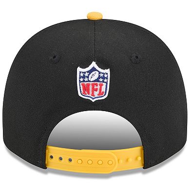 Men's New Era Black/Gold Pittsburgh Steelers 2025 NFL Draft A-Frame 9FIFTY Snapback Hat