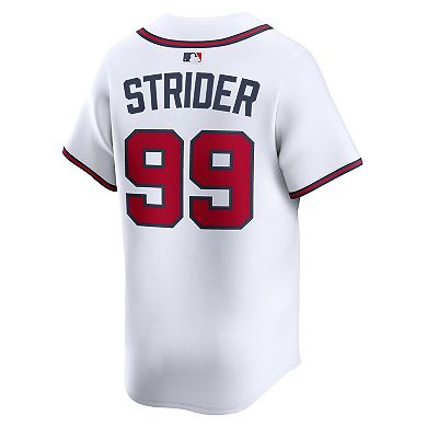 Men's Nike Spencer Strider White Atlanta Braves Home Limited Player Jersey