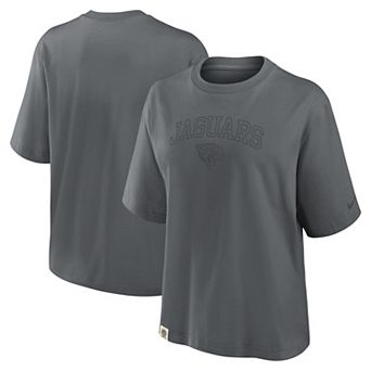 Women's Nike Charcoal Jacksonville Jaguars Arch Boxy T-Shirt