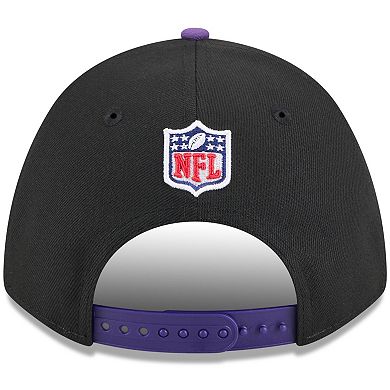 Men's New Era Black/Purple Minnesota Vikings 2025 NFL Draft 9FORTY A-Frame M-Crown Adjustable Hat