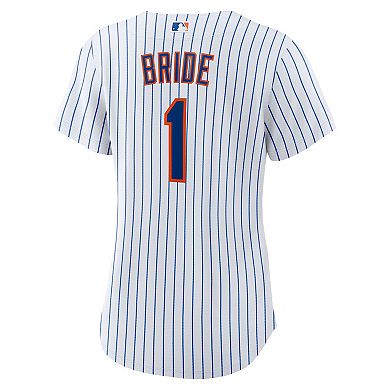 Women's Nike White New York Mets #1 Bride Home Replica Jersey