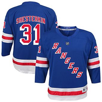 Youth Igor Shesterkin Blue New York Rangers Home Replica Player Jersey