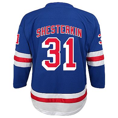 Youth Igor Shesterkin Blue New York Rangers Home Replica Player Jersey