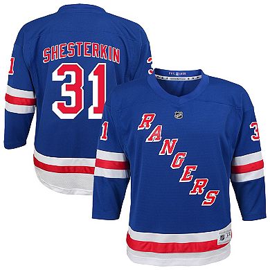 Youth Igor Shesterkin Blue New York Rangers Home Replica Player Jersey