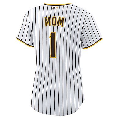 Women's Nike White San Diego Padres #1 Mom Home Replica Jersey