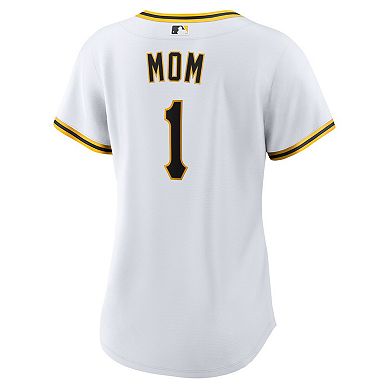 Women's Nike White Pittsburgh Pirates #1 Mom Home Replica Jersey