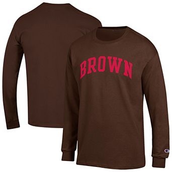 Men's Champion Brown Brown Bears Basic Arch Long Sleeve T-Shirt