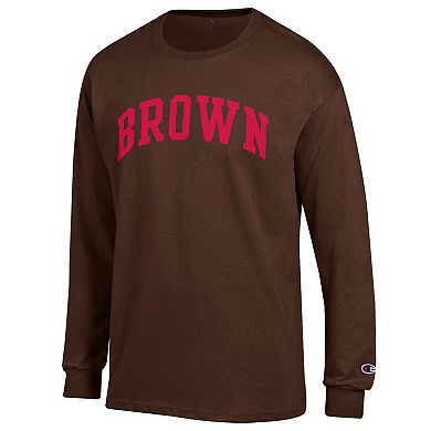 Men's Champion Brown Brown Bears Basic Arch Long Sleeve T-Shirt