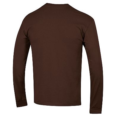 Men's Champion Brown Brown Bears Basic Arch Long Sleeve T-Shirt