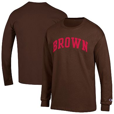 Men's Champion Brown Brown Bears Basic Arch Long Sleeve T-Shirt