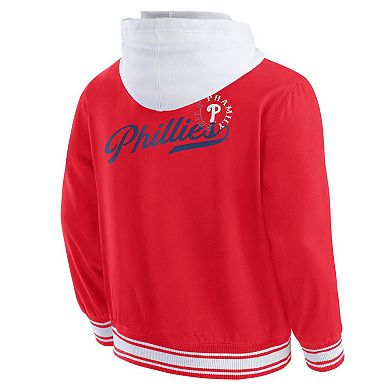 Men's Darius Rucker Collection by Fanatics Red Philadelphia Phillies Full-Snap Hooded Jacket