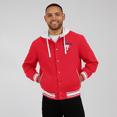 Men's Darius Rucker Collection by Fanatics Red Philadelphia Phillies Full-Snap Hooded Jacket