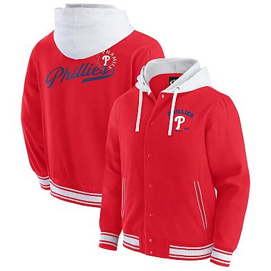 Men's Darius Rucker Collection by Fanatics Red Philadelphia Phillies Full-Snap Hooded Jacket