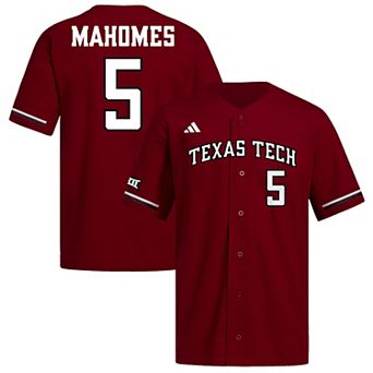 Men's adidas Patrick Mahomes Red Texas Tech Red Raiders Replica Baseball Jersey