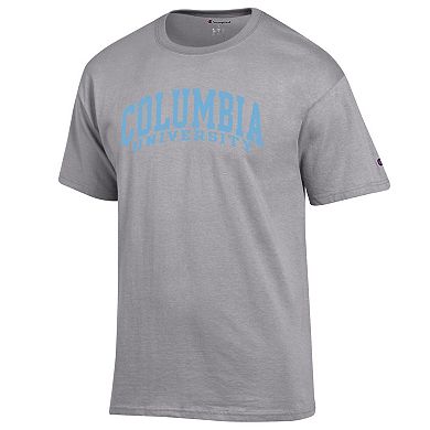 Men's Champion Heather Gray Columbia University Basic Arch T-Shirt