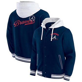 Men's Darius Rucker Collection by Fanatics Navy Atlanta Braves Full-Snap Hooded Jacket