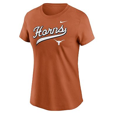 Women's Nike Texas Orange Texas Longhorns Local Script T-Shirt