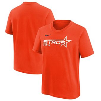 Youth Nike Orange Houston Astros 2025 City Connect Wordmark T-Shirt