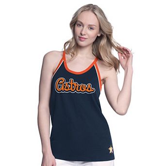 Women's G-III 4Her by Carl Banks Navy Houston Astros Curveball Racerback Tank Top