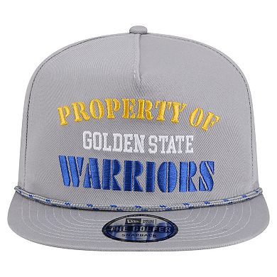 Men's New Era Gray Golden State Warriors Throwback Property Of Golfer Snapback Hat