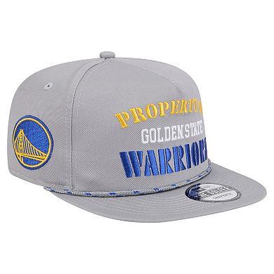 Men's New Era Gray Golden State Warriors Throwback Property Of Golfer Snapback Hat