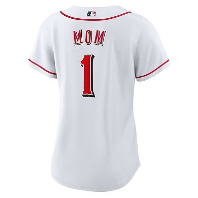 Women's Nike White Cincinnati Reds #1 Mom Home Replica Jersey