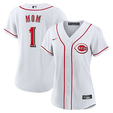 Women's Nike White Cincinnati Reds #1 Mom Home Replica Jersey