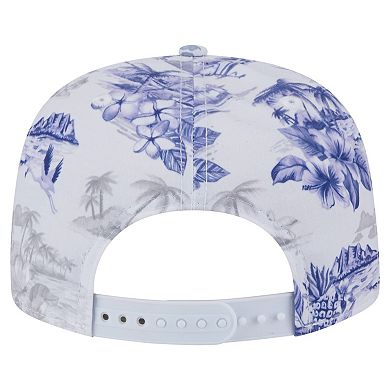 Men's New Era White New York Yankees Printed Island Golfer Snapback Hat