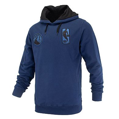Unisex FISLL Navy Minnesota Timberwolves Logoman Shadow Collection Pullover Hoodie