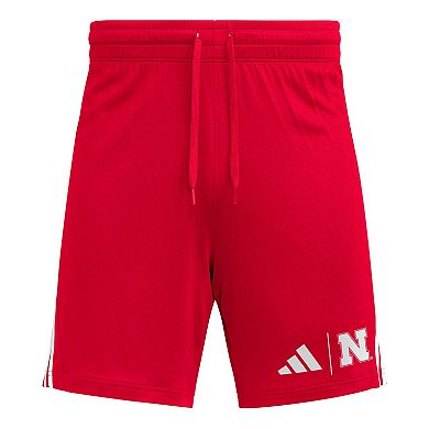 Men's adidas Scarlet Nebraska Huskers AEROREADY 7" Shorts