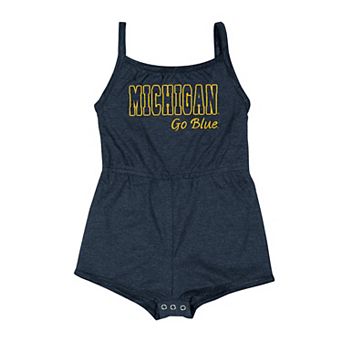 Girls Infant Colosseum Navy Michigan Wolverines Elemental Tank Romper