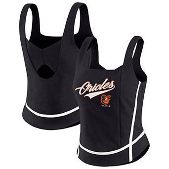 Women's WEAR by Erin Andrews Black Baltimore Orioles Square Neck Tank Top