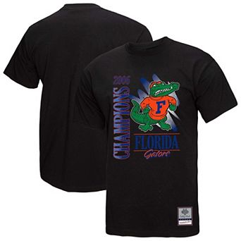 Men's Mitchell & Ness Black Florida Gators Retro Brush Mineral Wash T-Shirt