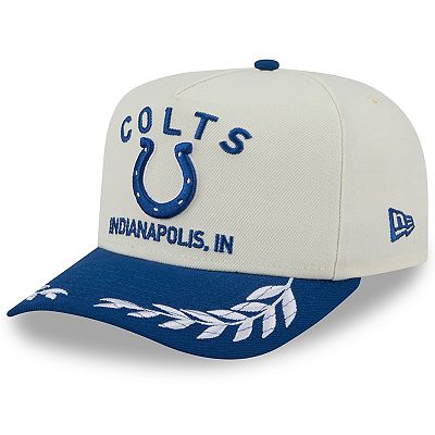 Men's New Era Cream/Royal Indianapolis Colts 2025 NFL Draft A