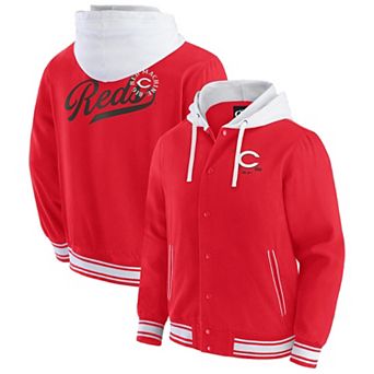 Men's Darius Rucker Collection by Fanatics Red Cincinnati Reds Full-Snap Hooded Jacket