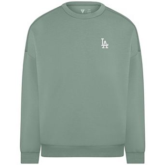 Women's Levelwear Sage Green Los Angeles Dodgers Luxe Signature Tri-Blend Pullover Sweatshirt