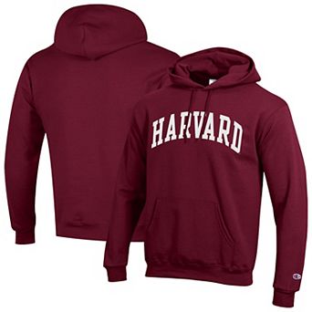 Men's Champion Crimson Harvard Crimson Basic Arch Fleece Pullover Hoodie