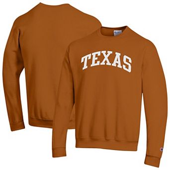 Men's Champion Texas Orange Texas Longhorns Basic Arch Fleece Pullover Sweatshirt