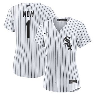 Women's Nike White Chicago White Sox #1 Mom Home Replica Jersey